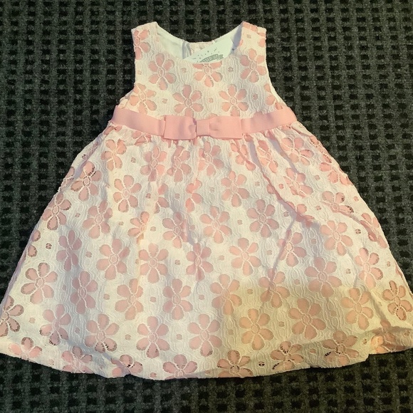 Gymboree baby girls pink lace Easter spring summer dressy dress 6-12 months - Picture 1 of 4